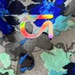 GapFit Pullover Blue and Gray Floral Pull-Over Sports Bra- Large Photo 7