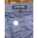 Lafayette 148 Pants Women's Size 12 Blue Snakeskin Texture Straight Leg Photo 2