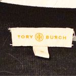 Tory Burch  Black Merino Wool Beaded V Neck Sweater Cardigan Size Medium Photo 3