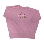 Aerie pink “keep moving forward” embroidered oversized crewneck Photo 0