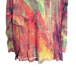 Soft Surroundings  Sz M Plein De Couleurs Sweater Tunic Top Rainbow Art to Wear Photo 2