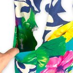 Vintage 90s Jams World Floral Sleeveless Dress Blue Pink Hibiscus Floral Print Size XS Photo 5