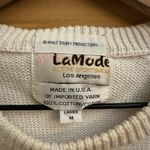 Disney Vintage La Mode Size Medium Walt Minnie Golf Appliqué Knit Cotton Sweater Photo 11