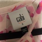 CAbi Shirt Pink Style 5218 Floating Poppy Tie Back Floral Halter Tank Top Photo 5