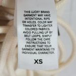 Lucky Brand Denim Jumpsuit XS Cream Sleeveless Front Zip Drawstring New Photo 10