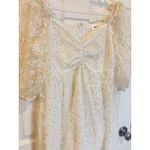Little Mia Bella Floral Mini Dress Puff Sleeve‎ Square Neck Party M Gold Size M Photo 1