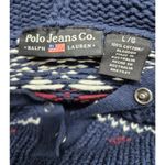 Ralph Lauren Polo Jeans Co. Black Label Cotton Sweater Hoodie 90s Y2k Sz L Photo 2