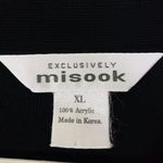 EXCLUSIVELY MISOOK Women's XL Black Solid Cardigan, Open, Shoulder Pads Sweater Photo 2