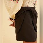Farm Rio NWT Black Taffeta Mini Skirt Black Photo 2