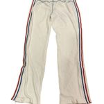 Steve & Barry's Vintage 80s Steve & Barry’s white with stripes velvet drawstring pants size M Photo 1