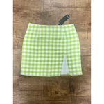 Princess Polly NastyGal green checkered gingham mini skirt Photo 1