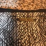 Michael Kors Snakeskin Print Top Black Chiffon Hem Long Sleeve Large Photo 5