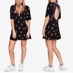 Free People Clove Mockingbird Mini Dress in Black Combo Size 2 Photo 3