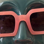 NWOT unbranded square plastic pink sunnies w/square & round pink rhinestones Photo 0