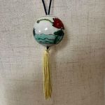 Chinese hand painted ball with tassel necklace on cord Photo 0