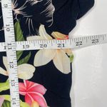 Two Palms Women's Nadina Black Hawaiian Plumeria Panel Midi Dress Plus Size 2XL Photo 7