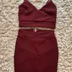 Lucy in the Sky Burgundy two-piece set Photo 0