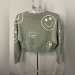 Altar'd State Altar’d State cropped Green Smiley Face Sweater XS Photo 4