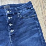 Mother Jeans The Pixie Ankle Fray City Sidewalks SZ 27 Dark Wash Button Fly Blue Photo 3