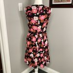 Kate Spade Floral Dress Black Pink Full Sleeveless Feminine Size 6 Ruffle Photo 4