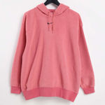 Nike  Mini Swoosh Oversized Plush Hoodie in Archaeo Pink Photo 0