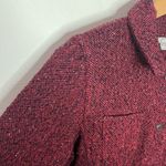 J.Jill maroon red and black tweed wool blend jacket size S Photo 4