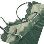 No Boundaries  Green Velvet Top‎ Juniors Size 21 XXXL Lace Trim Whimsigoth Fairy Photo 2