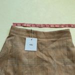Adika Plaid Pleated Mini Skirt Women’s XS Brown Checkered Tennis Schoolgirl Y2K Photo 3