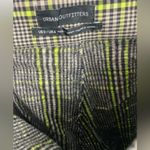 Urban Outfitters Black Green Checked Plaid Cropped Flare Pants Photo 9