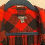 Aerie  Red and black Buffalo plaid flannel long sleeve shirt size medium Photo 2