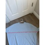 Aerie Size Med Madewell Light Blue Baby Blue Thermal Shirt Oversized Distressed Photo 2