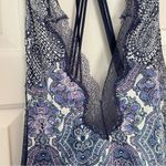 Victoria's Secret Victoria’s Secret Deep V Satin Lace Paisley Print Slip Dress Intimates Sz Medium Photo 11