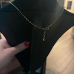 Dogeared  GOLD NECKLACE WITH SMALL PEARL AND PENDULUM CHARMS Photo 2