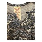 Faded Glory  Navy White Chevron Print Crisscross Back Boho Knit Casual Top – 1X Photo 1