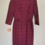Deadstock Vintage | L’AIGLON Houndstooth Print Midi Dress Small Mrs. Maisel NWT Pink Photo 0