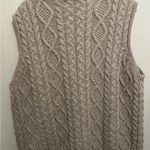 Orvis Vintage  Fisherman Vest Wool Fair Isle Cardigan Outdoors Cable Knit XL Photo 5