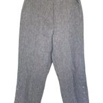 Monterey Bay 100% Linen Dress Pants High Waist Gray Button Minimalist Plus Sz 16 Photo 3