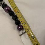 Black Bead Statement Necklace - Purple / - Military Solider Kneeling At Cross Photo 10