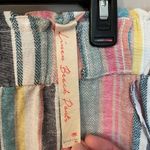 Kiss & Cry linen blend pastel striped wide leg pull on beach pants w/pockets. XL Photo 3