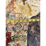 Sundance Boat Neck Graphic Front Beaded and Crochet Shirt XS Tan Photo 8