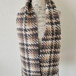 Charter Club Cashmere Houndstooth Weave Tassel Scarf Oatmeal Gray Photo 0
