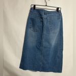 OAT New York Blue Denim Midi Skirt with Front Slit Size 10/30 Photo 3