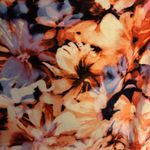 Simply Vera, Vera Wang Simply Vera Vera Wang Black and Orange Floral Blouse Photo 2