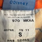 Disney Halloween Scrub Shirt Women’s Orange Mickey Minnie Mouse Small Photo 5