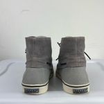 Sperry Topsider Grey Corduroy High Top Zip Sneakers Sz 9 Lace Up Photo 9