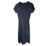 Nic+Zoe NZT  Short Sleeve Side Slit Woven Slub Midi Dress Size XS Black Photo 1