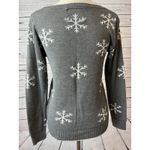 Tipsy Elves Tipsy‎ Elves Ugly Christmas Sweater Sequin Snowman Snowflakes Gray Small Knit Photo 6