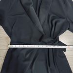 Mango Women Black Long Sleeve Lapel Collar Wrap Casual Short Dress Size 8 Photo 10