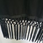 ZARA  Dress Black Fringe Hem Size S Photo 3
