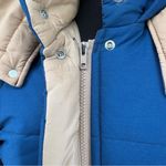 L.L.Bean Vintage 70s Hooded Puffer Parka | Sz Small (Estimated) | Blue & Tan Photo 7